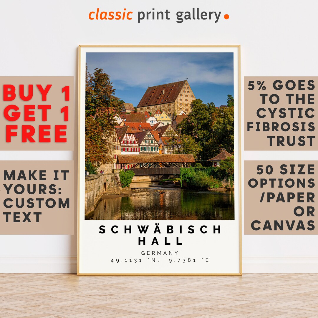 Schwäbisch Hall Print,schwäbisch Hall Wall Art,schwäbisch Hall Colorful ...