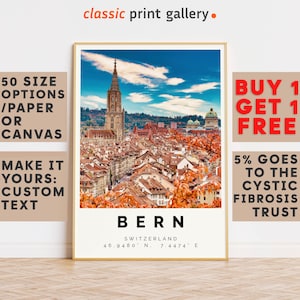 Bern Poster Colorful Print, Bern Wall Art, Bern Photo Decor, Bern Gift Travel Print,Switzerland,Housewarming Gift,Travel Gift,7715