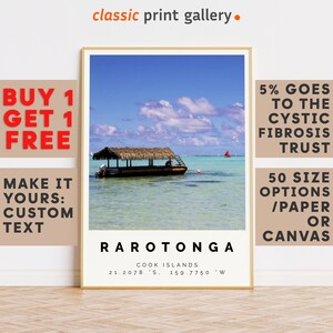 Rarotonga Print,Rarotonga Wall Art,Rarotonga Colorful Poster,Personalized Birthday Beach Travel Gift Coastal Cook Islands 14715