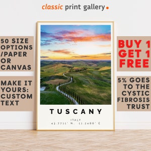 Tuscany Poster Colorful Print, Tuscany Wall Art, Tuscany Photo Decor, Tuscany Gift Travel Print,Travel Art,8404