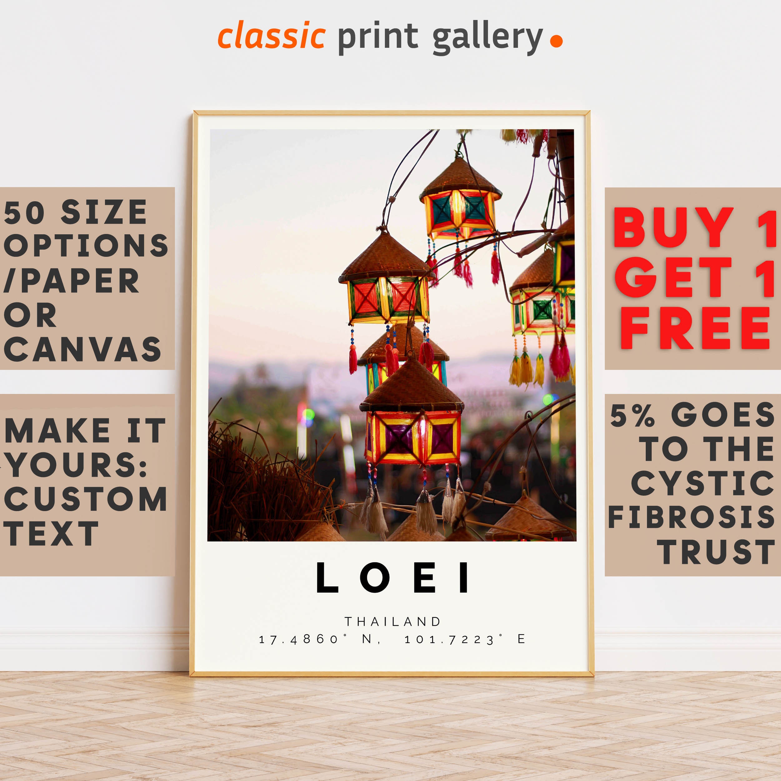 Loei Poster Colorful Print, Loei Wall Art, Loei Photo Decor, Loei Gift Travel Print,Loei,Gift For Backpacker,Gift For Her,11000