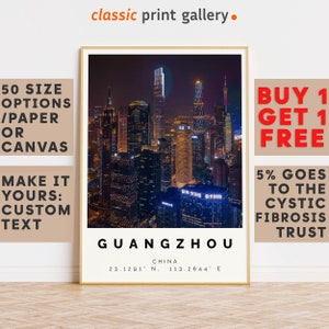 Guangzhou Poster Colorful Print, Guangzhou Wall Art, Guangzhou Photo Decor, Guangzhou Gift Travel Print,Guangdong, China,Poster Travel,8076