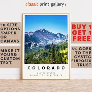 Colorado Poster Colorful Print, Colorado Wall Art, Colorado Photo Decor, Colorado Gift Travel Print,Gift For Her,7891