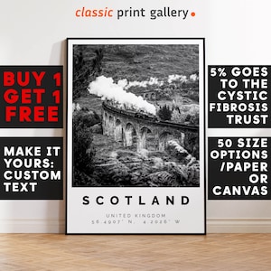 Scotland Print,Scotland Wall Art,Scotland Black and White Poster,Personalized Birthday Travel Gift Present Photography Artwork Uk 12608a