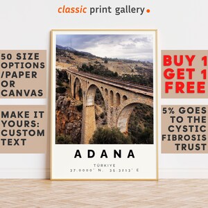 Adana Poster Colorful Print, Adana Wall Art, Adana Photo Decor, Adana Gift Travel Print,Türkiye,A5, A4, A3, A2, A1,10591