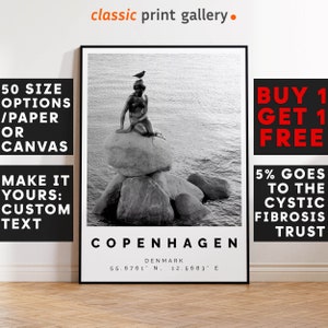 Copenhagen Poster Print, Travel Decor, Copenhagen Holiday Vacation Art, Minimal Decor, Minimalist Travel Poster, Traveller Gift 2707