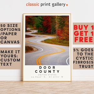 Door County Poster Colorful Print, Door County Wall Art, Door County Photo Decor, Door County Gift Travel Print,Wisconsin,Birthday Gift,9839