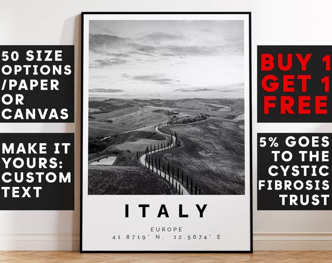 Italy Poster,Italy Print,Italy Decor, Wall Art,Italy, UK, Anniversary Gift, City Poster, Architecture Wall Art, 3637