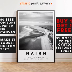 Nairn Poster Black and White Print, Nairn Wall Art, Nairn Photo Print, Nairn Gift Travel Decor,Scotland,6745