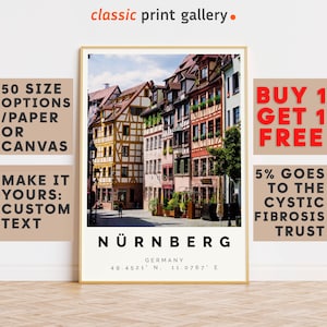Nürnberg Poster Colorful Print, Nürnberg Wall Art, Nürnberg Photo Decor, Nürnberg Gift Travel Print,Bavaria,Travel Art,8862