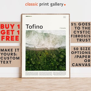 Tofino Print, Tofino Wall Art, Tofino Color Poster With Text, Personalized Birthday Travel Gift Present Photography, Canada BC 12312b1