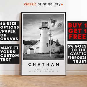 Chatham Poster Black and White Print, Chatham Wall Art, Chatham Travel Poster, Chatham Photo Print, Massachusetts, USA,5130