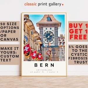 Bern Poster Colorful Print, Bern Wall Art, Bern Photo Decor, Bern Gift Travel Print,Office Wall Art,Travel Posters,7716