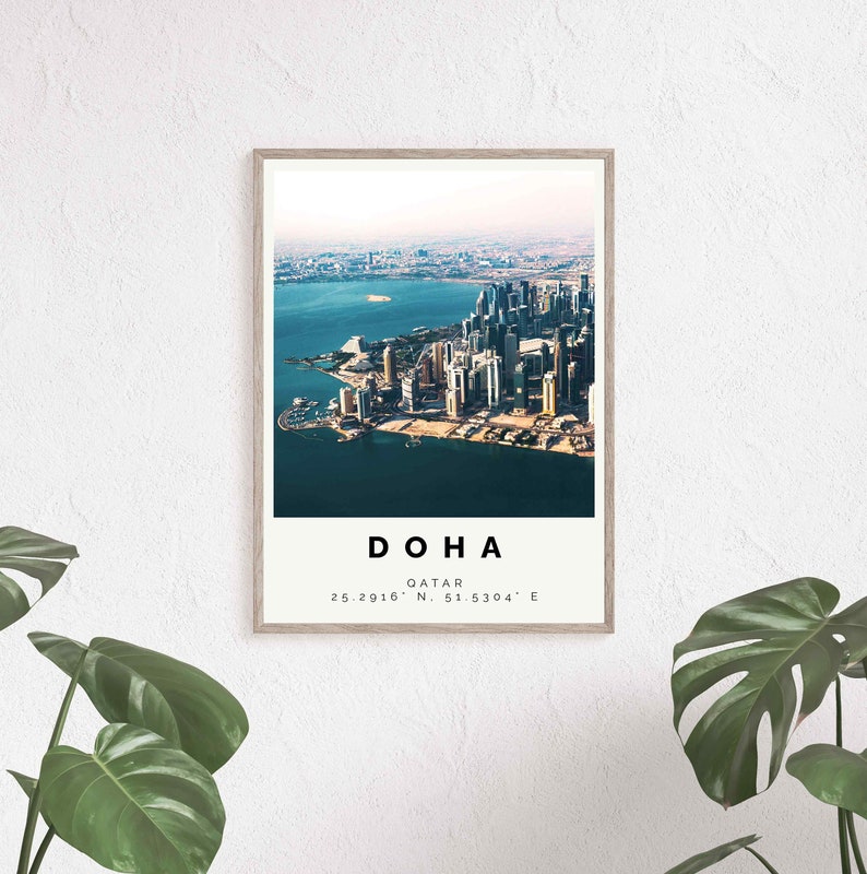 Doha Poster Colorful Print Doha Wall Art Doha Photo Decor Etsy