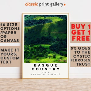 Basque Country Poster Colorful Print, Basque Country Wall Art, Basque Country Photo Decor, Basque Country Gift Travel Print,Gift Idea,7686