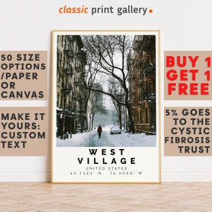 West Village Poster Colorful Print, West Village Wall Art, West Village Photo Decor, West Village Gift Travel Print,Vacation Art,8341