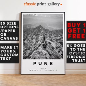 Pune Print Black and White Photo, Pune Wall Art, Pune Travel Poster, Pune Photo Print, India Wall Art, India Decor, 4325