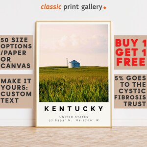 Kentucky Poster Colorful Print, Kentucky Wall Art, Kentucky Photo Decor, Kentucky Gift Travel Print,Travel Gift,9665