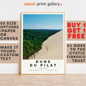 Dune Du Pilat Poster Colorful Print, Dune Du Pilat Wall Art, Dune Du Pilat Photo Decor, Nouvelle-Aquitaine,Gift For Backpacker,11110