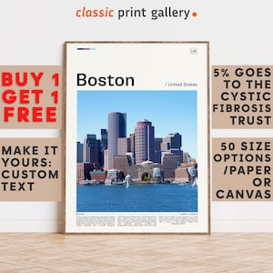 Boston Print, Boston Wall Art, Boston Color Poster With Text, Personalized Birthday Travel Gift Present Photography  Artwork,USA 11519b3