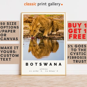 Botswana Poster Colorful Print, Botswana Wall Art, Botswana Photo Decor, Botswana Gift Travel Print,Vacation Art,9138