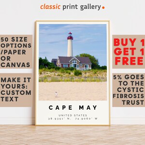 Cape May Poster Colorful Print, Cape May Wall Art, Cape May Photo Decor, Cape May Gift Travel Print,New Jersey,Poster Travel,9670