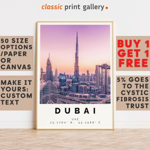Dubai Poster Colorful Print, Dubai Wall Art, Dubai Photo Decor, Dubai Gift Travel Print,Office Wall Art,Travel Posters,7980