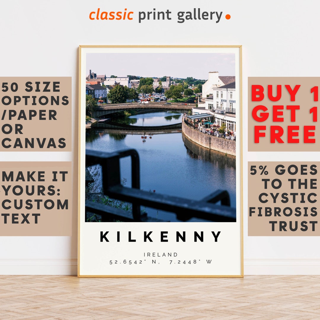 Kilkenny Poster Colorful Print, Kilkenny Wall Art, Kilkenny Photo Decor