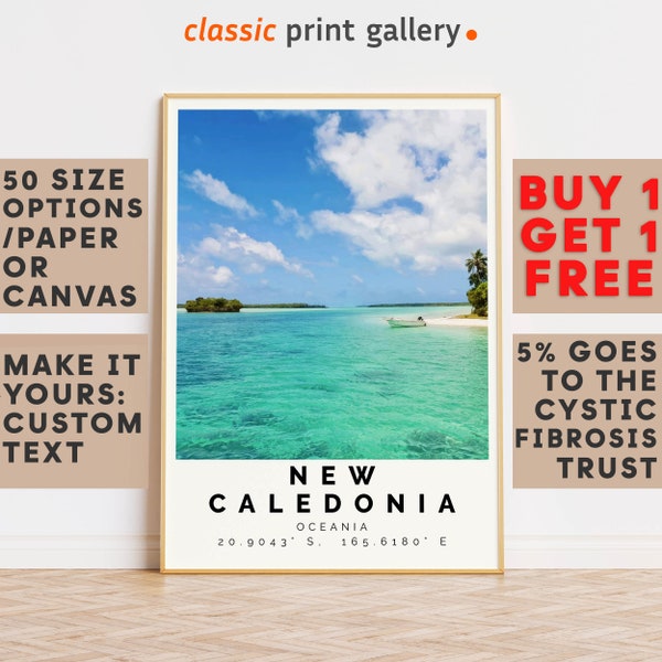 New Caledonia Poster Colorful Print, New Caledonia Wall Art, New Caledonia Photo Decor, New Caledonia Gift Travel Print,Holiday Art,10002