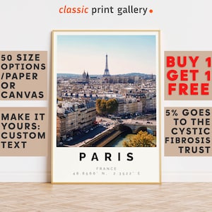 Paris Poster Colorful Print, Paris Wall Art, Paris Photo Decor, Paris Gift Travel Print,Île-de-France,Travel Posters Preppy,8800