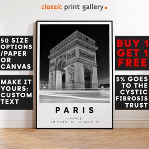 Paris Print Black and White Photo, Paris Wall Art, Paris Travel Poster, Paris Photo Print, France Wall Art, France Decor, 4438