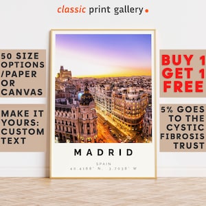 Madrid Poster Colorful Print, Madrid Wall Art, Madrid Photo Decor, Madrid Gift Travel Print,Spain,Travel Wall Art,Housewarming Gift,7423