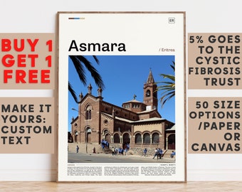 Asmara Print, Asmara Wall Art, Asmara Color Poster With Text, Personalized Birthday Travel Gift Present Photography  Artwork,Eritrea 11449b