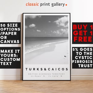 Turks Caicos Print Black and White Photo,Turks Caicos Wall Art,Turks Caicos Travel Poster,Turks Caicos Photo, UK Wall Art, UK Decor,3967