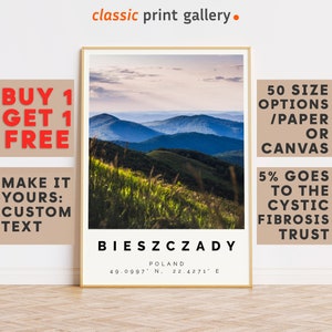 Bieszczady Print Colorful Poster|Bieszczady Wall Art|Bieszczady Travel Poster Gift|Bieszczady Travel Photography|Poland|17113b