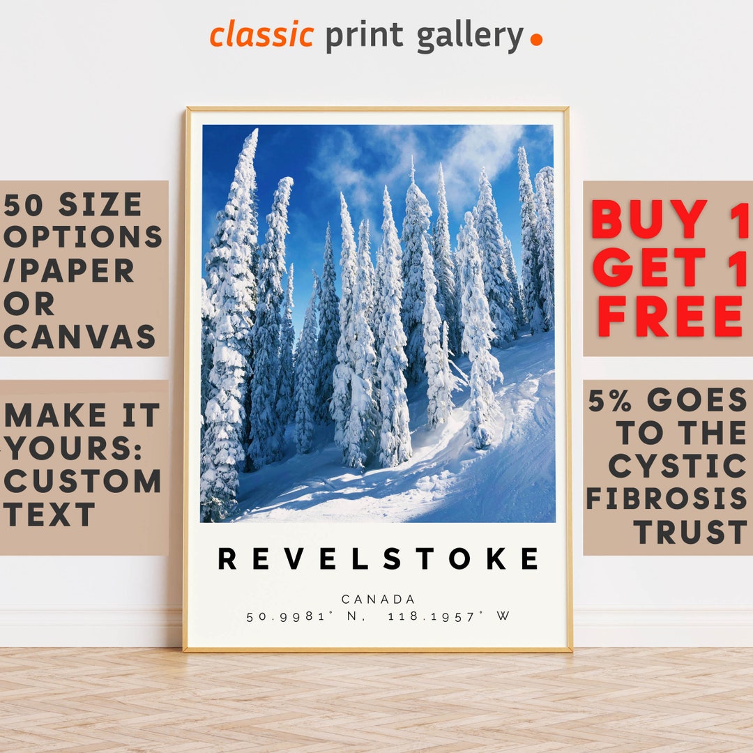 Revelstoke Poster Colorful Print, Revelstoke Wall Art, Revelstoke Photo Decor,british Columbia