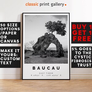 Baucau Poster Black and White Print, Baucau Wall Art, Baucau , Baucau Photo Print,East Timor,6476