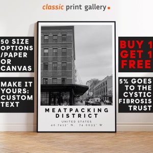 Meatpacking District Poster Black and White Print, Meatpacking District Wall Art, Meatpacking District Photo Print, New York, 2846