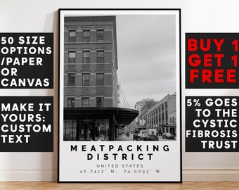 Meatpacking District Poster Black and White Print, Meatpacking District Wall Art, Meatpacking District Photo Print, New York, 2846