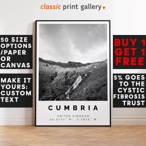 Cumbria Poster Black and White Print, Cumbria Wall Art, Cumbria Gift, Cumbria Photo Print,United Kingdom,6407