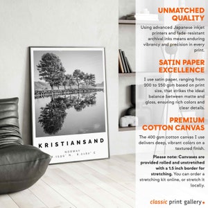 Kristiansand Poster Black and White Print, Kristiansand Wall Art, Kristiansand Travel Poster, Kristiansand Photo,Norway,5801 image 6