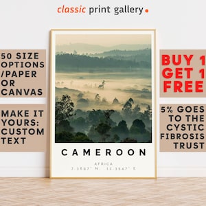 Cameroon Poster Colorful Print, Cameroon Wall Art, Cameroon Photo Decor, Gift Travel Print,Africa,Office Wall Art,Travel Posters,9153