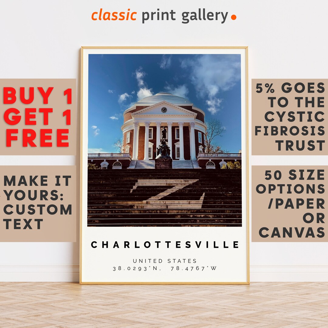Charlottesville Print,Charlottesville Wandkunst,Charlottesville Poster,Charlottesville Poster