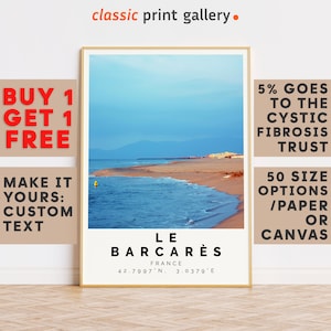 Le Barcarès Print,Le Barcarès Wall Art,Le Barcarès Colorful Poster,Personalized Birthday Travel Gift Present Artwork France 13124