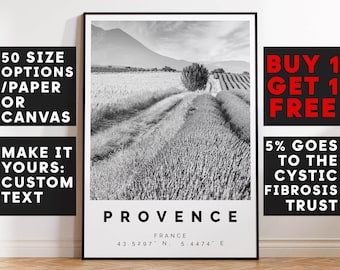 Provence Poster Print,Provence Wall Art, Housewarming Gift, Housewarming, Large Wall Art, Living Room Art, New Home Gift, 4339