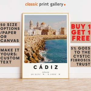 Cadiz Poster Colorful Print, Cadiz Wall Art, Cadiz Photo Decor, Cadiz Gift Travel Print,Andalusia,Travel Art,9305