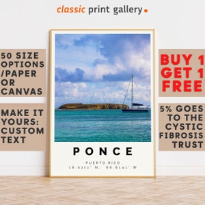 Ponce Poster Colorful Print, Ponce Wall Art, Ponce Photo Decor, Ponce Gift Travel Print,Puerto Rico,Gift For Backpacker,9490