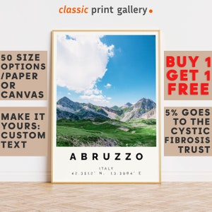 Abruzzo Poster Colorful Print, Abruzzo Wall Art, Abruzzo Photo Decor, Abruzzo Gift Travel Print,Gift For Backpacker,10545