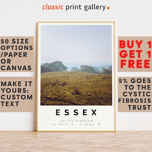 Essex Poster Colorful Print, Essex Wall Art, Essex Photo Decor, Essex Gift Travel Print,Vintage Art Print,9870