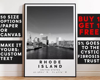 Rhode Island Print Black and White Photo, Rhode Island Wall Art, Rhode Island Travel Poster, Rhode Island Photo Print, State Decor,4297b